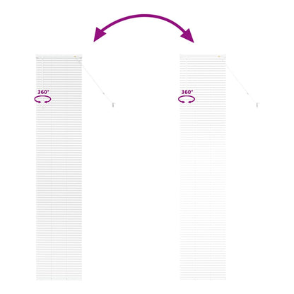 Balkenjalousien Weiß 220 x 45 cm Aluminium