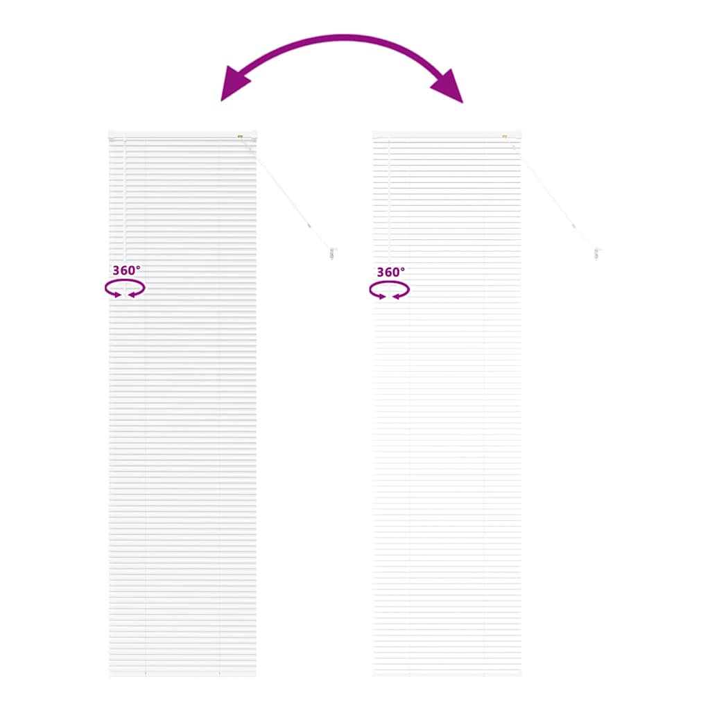 Balkenjalousien Weiß 220 x 55 cm Aluminium