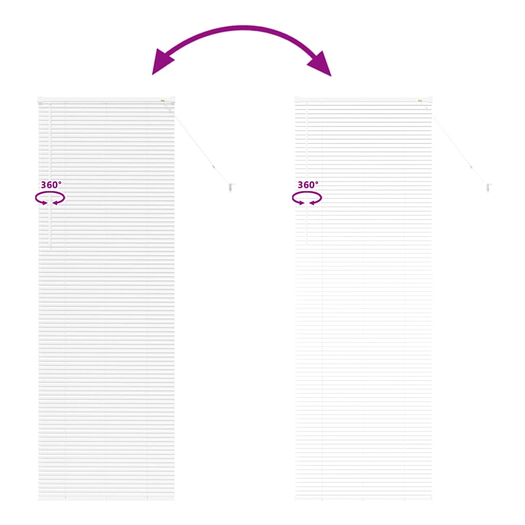 Balkenjalousien Weiß 220 x 75 cm Aluminium