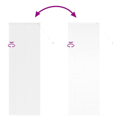 Balkenjalousien Weiß 220 x 80 cm Aluminium