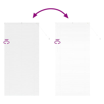 Balkenjalousien Weiß 220 x 105 cm Aluminium