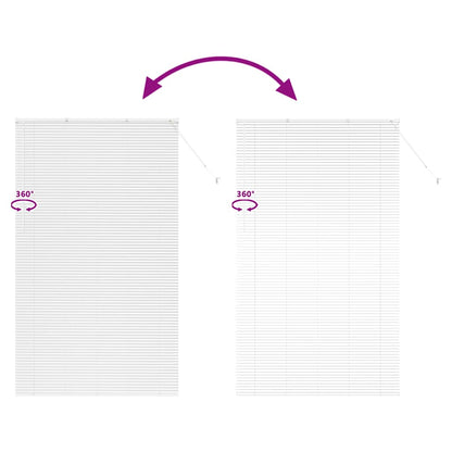 Balkenjalousien Weiß 220 x 125 cm Aluminium