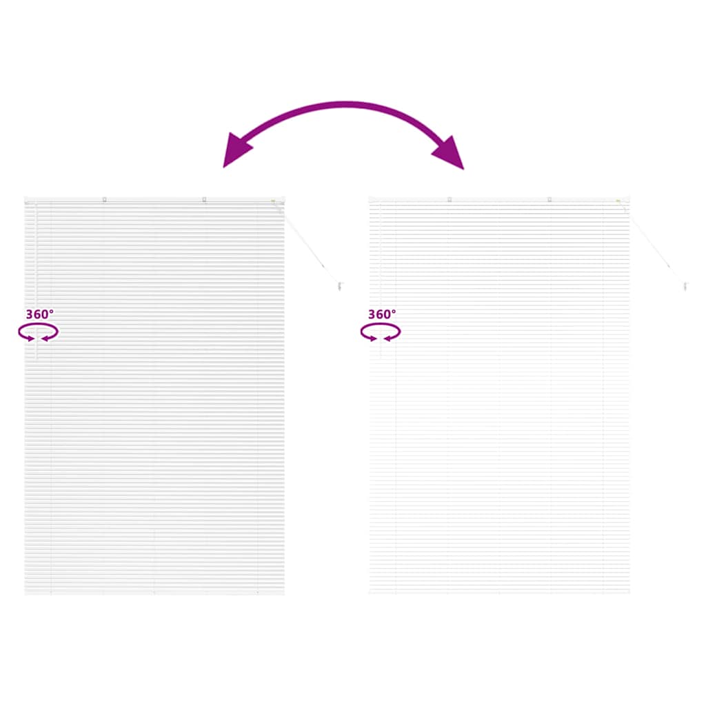 Balkenjalousien Weiß 220 x 145 cm Aluminium