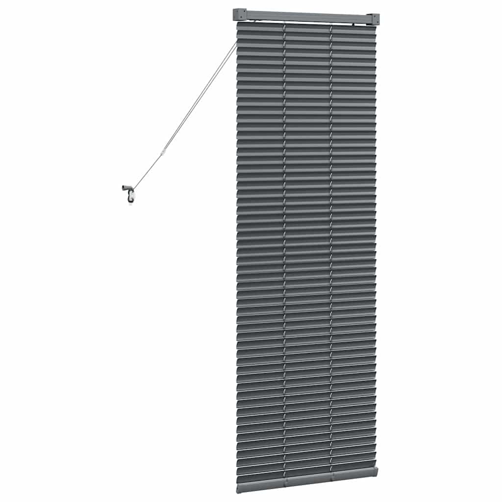 Balkenjalousien Dunkelgrau 130 x 50 cm Aluminium