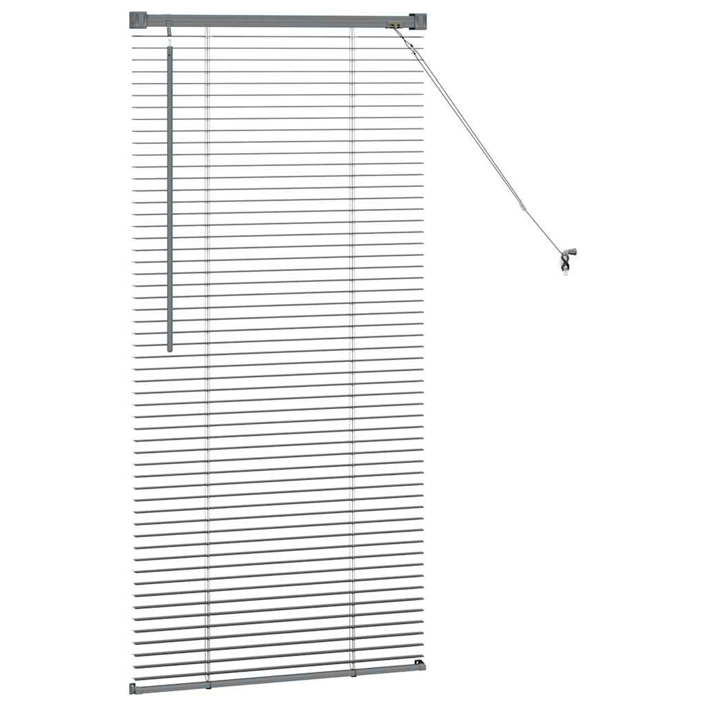 Balkenjalousien Dunkelgrau 130 x 55 cm Aluminium