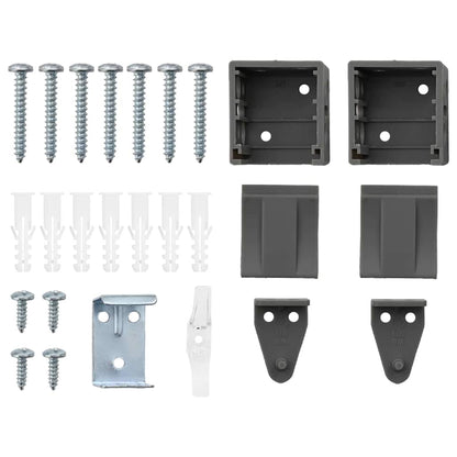 Balkenjalousien Dunkelgrau 130 x 115 cm Aluminium