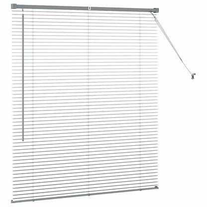 Balkenjalousien Dunkelgrau 130 x 120 cm Aluminium