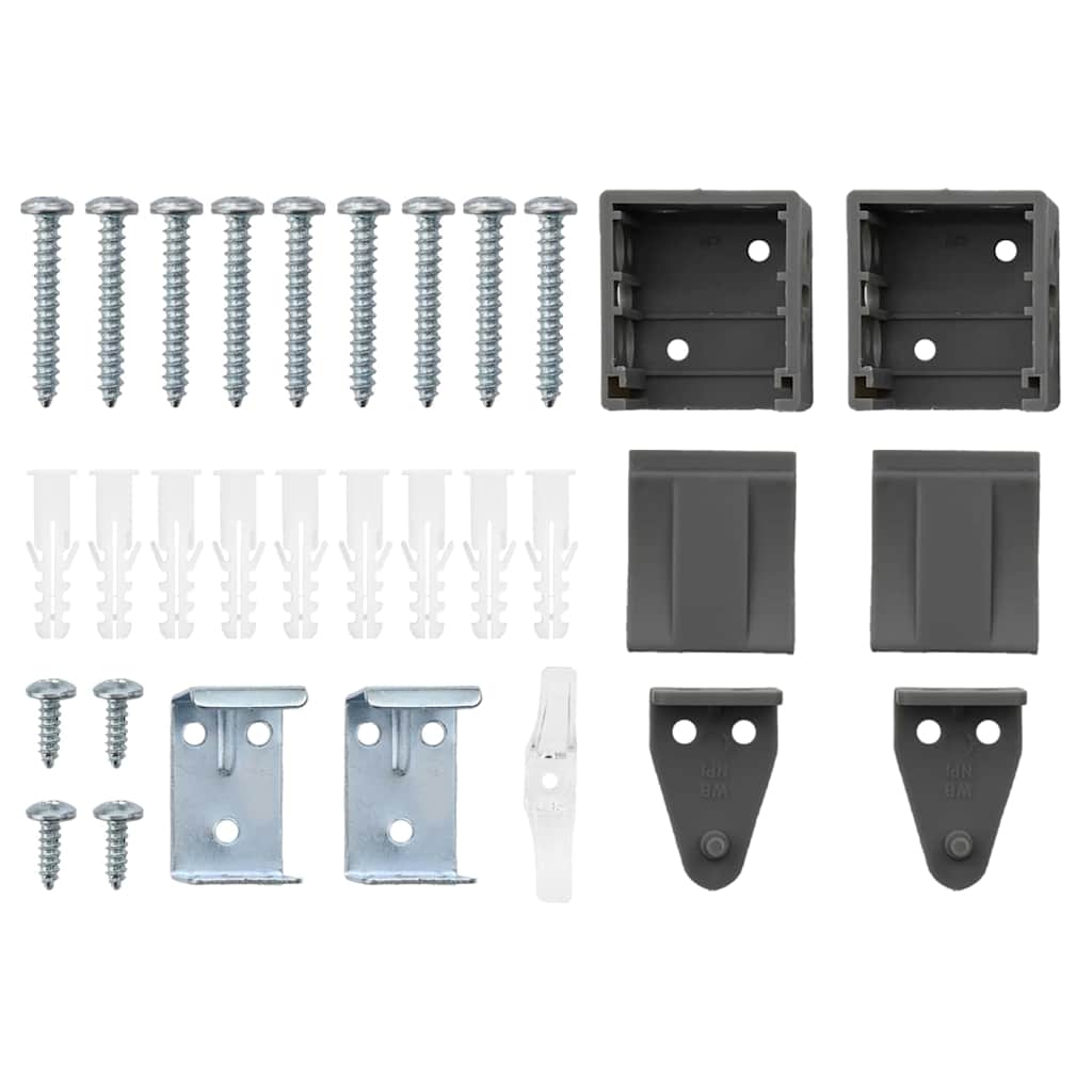 Balkenjalousien Dunkelgrau 130 x 145 cm Aluminium