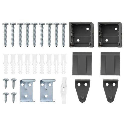 Balkenjalousien Dunkelgrau 130 x 145 cm Aluminium