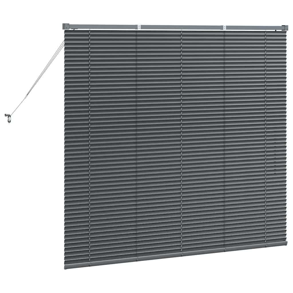 Balkenjalousien Dunkelgrau 130 x 145 cm Aluminium