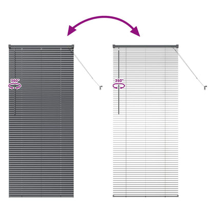 Balkenjalousien Dunkelgrau 175 x 70 cm Aluminium
