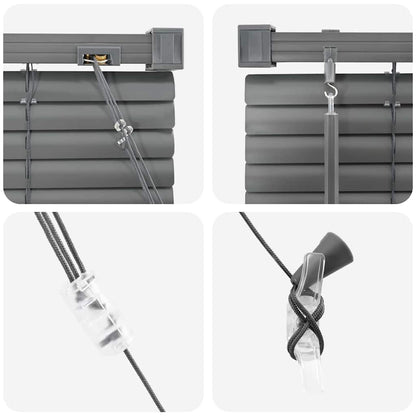 Balkenjalousien Dunkelgrau 175 x 80 cm Aluminium