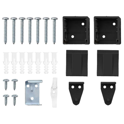 Balkenjalousien Schwarz 130 x 85 cm Aluminium