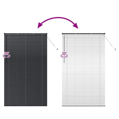 Balkenjalousien Schwarz 220 x 135 cm Aluminium