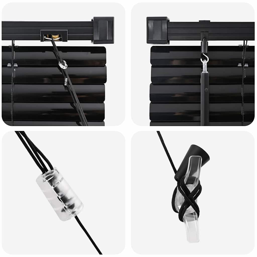 Balkenjalousien Schwarz 220 x 140 cm Aluminium