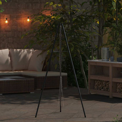 Lagerfeuer Stativ Schwarz 92 x 92 x 151,5 cm Stahl