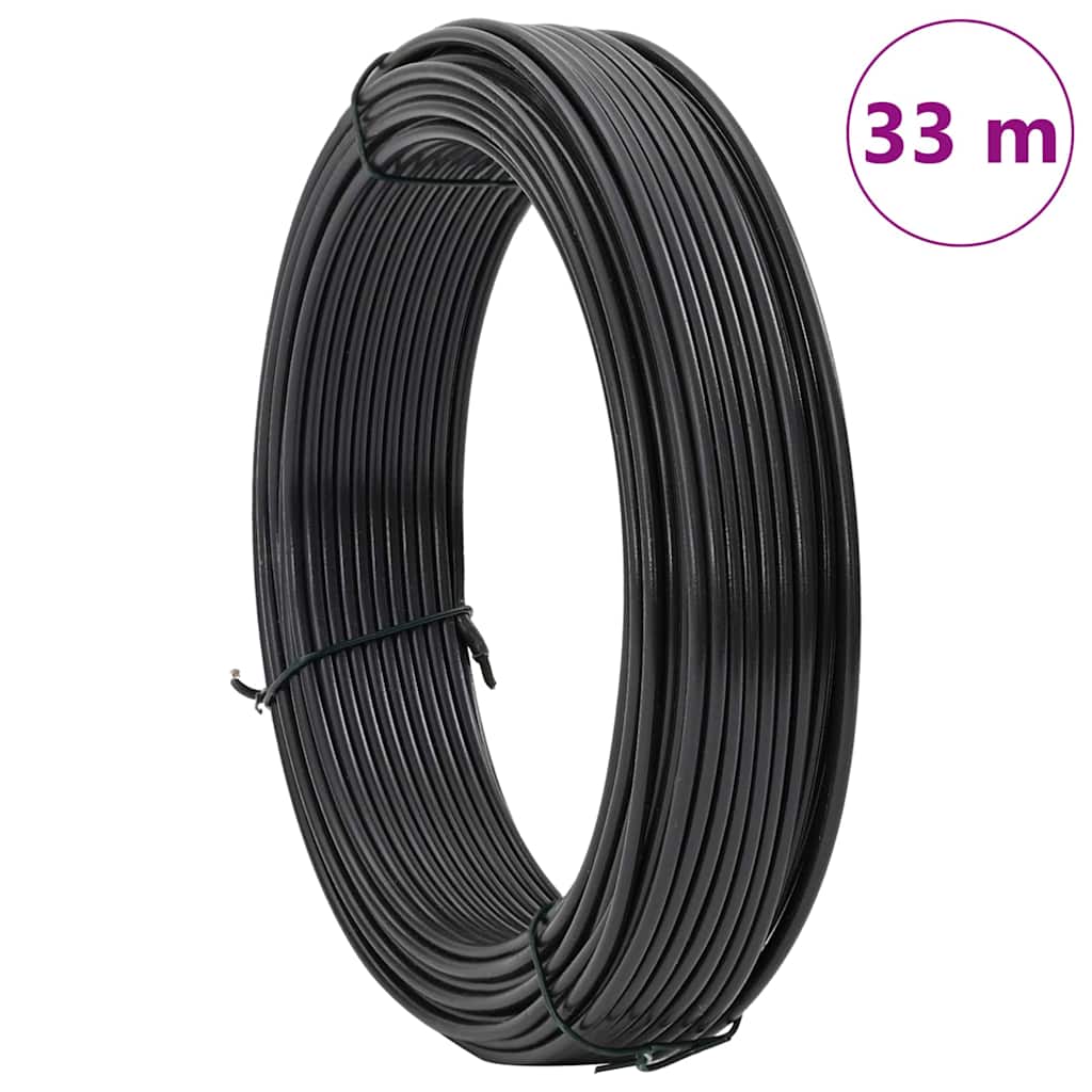 Zaunbindedraht Anthrazit 33 m PVC
