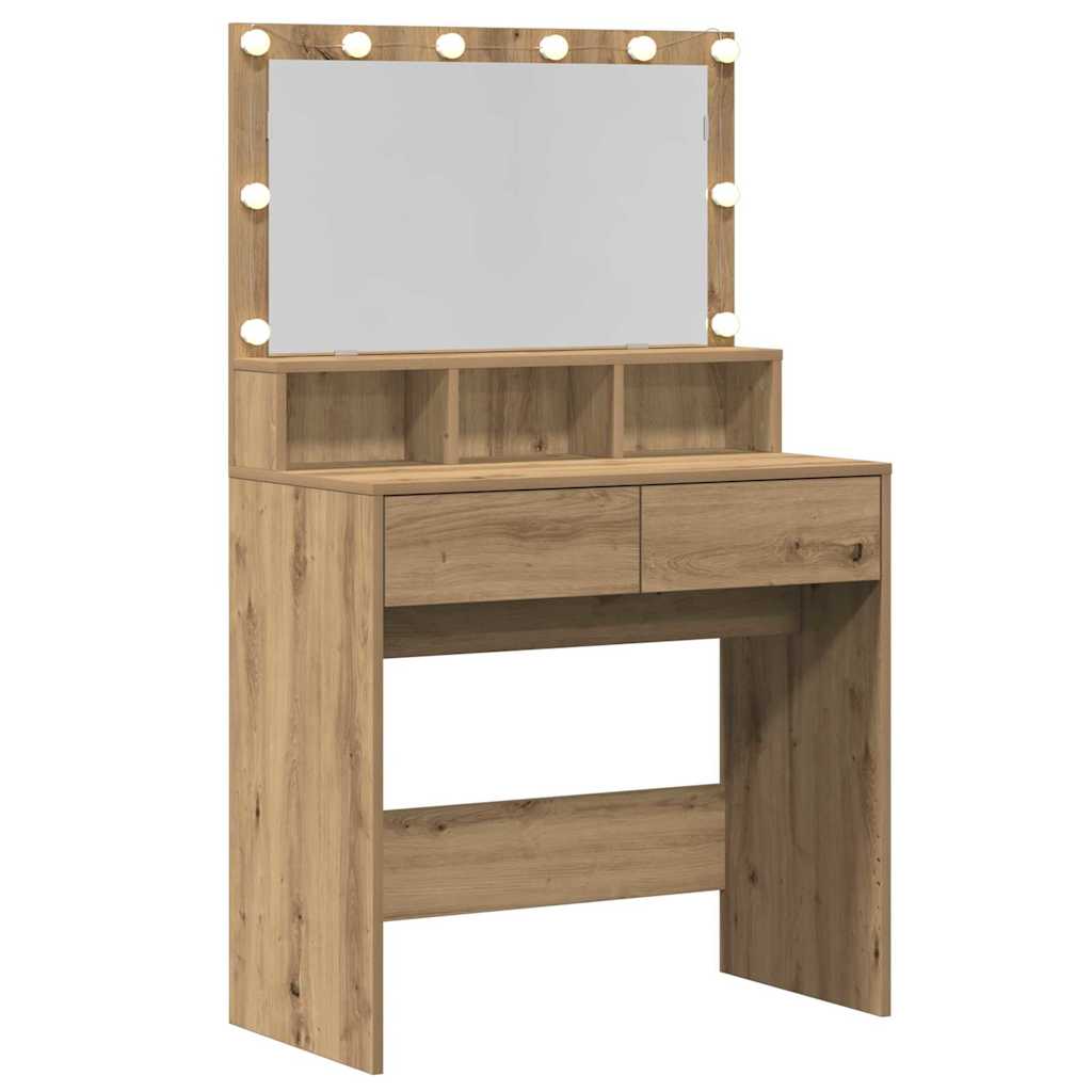 Schminktisch Artisan-Eiche 80 x 41 x 134,5 cm Holzwerkstoff