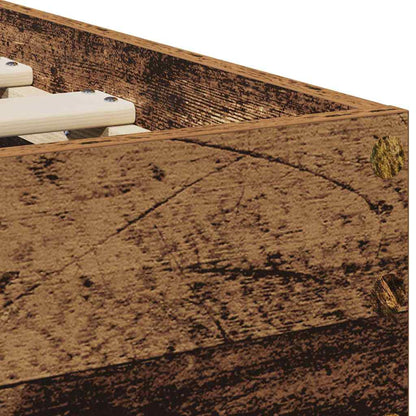 Bettrahmen mit Kopfteil Altholz 90 x 190 cm Holzwerkstoff