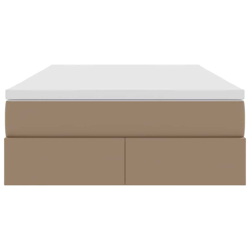 Aufbewahrungsbett mit Matratze Cappuccino 120 x 200 cm