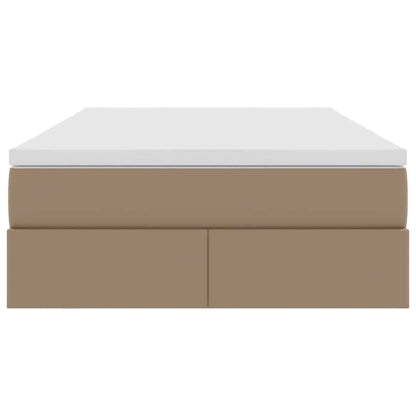 Aufbewahrungsbett mit Matratze Cappuccino 120 x 200 cm