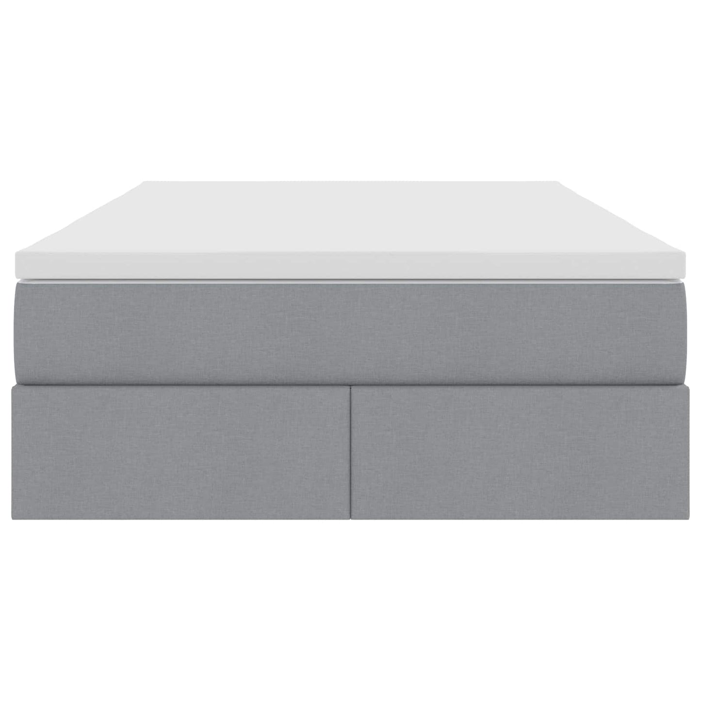 Aufbewahrungsbett mit Matratze Hellgrau 120 x 190 cm Polyester