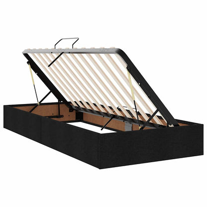 Aufbewahrungsbett mit Matratze mit Matratze Schwarz 90 x 200 cm