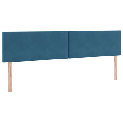 Aufbewahrungsbett mit Matratze Dunkelblau 200 x 200 cm Samt