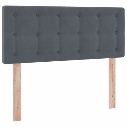 Aufbewahrungsbett mit Matratze Dunkelgrau 120 x 200 cm Samt