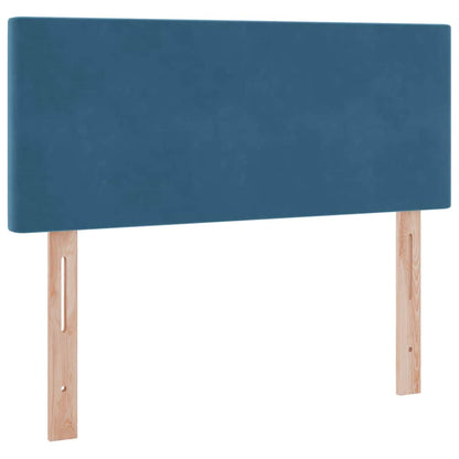 Bett mit Stauraum und LED mit Matratze Blau 120 x 190 cm Samt