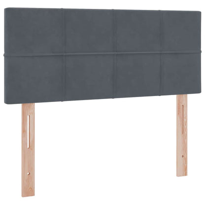 Bett mit Stauraum und LED mit LED Dunkelgrau 120 x 200 cm Samt