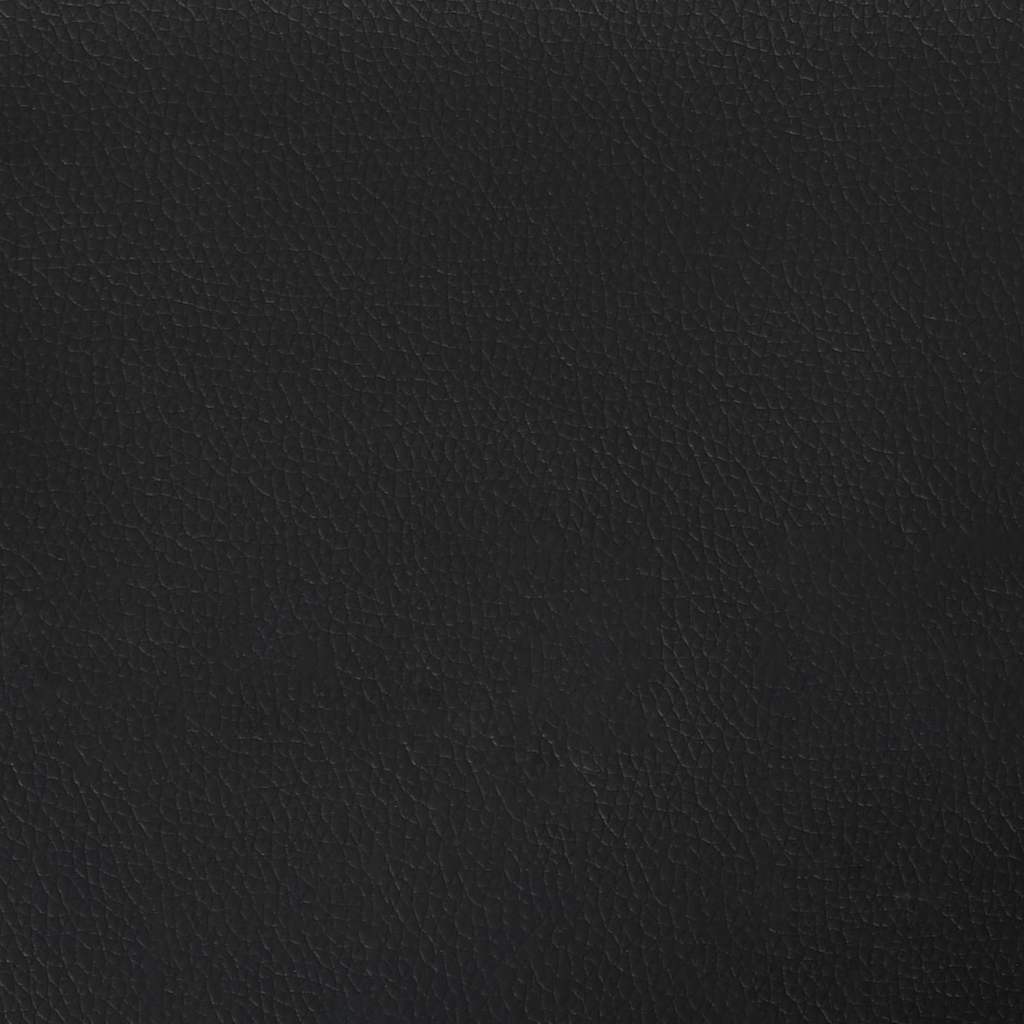 Aufbewahrungsbett mit Matratze Schwarz 160 x 200 cm Kunstleder