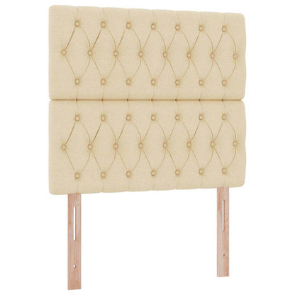 Aufbewahrungsbett mit Matratze Creme 90 x 200 cm Polyester