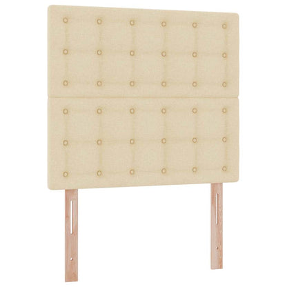 Aufbewahrungsbett mit Matratze Creme 90 x 190 cm Polyester