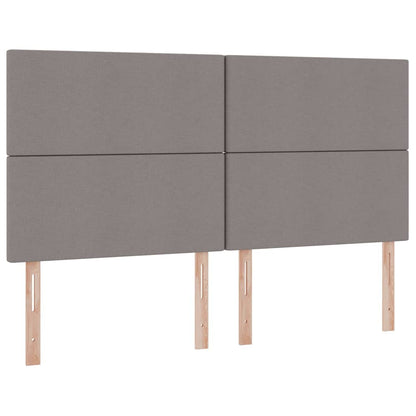 Bett mit LED-Lichtleisten mit Kopfteil Taupe 180 x 200 cm Stoff