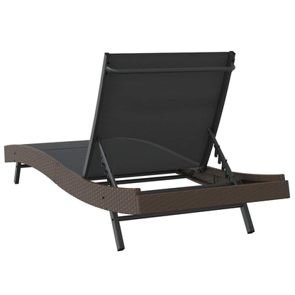 Sonnenliege 197 x 70 x 82 cm Poly-Rattan