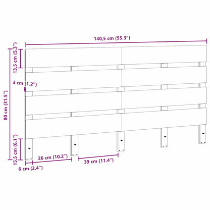 Kopfteil Braun 140,5 x 3 x 80 cm Massives Kiefernholz