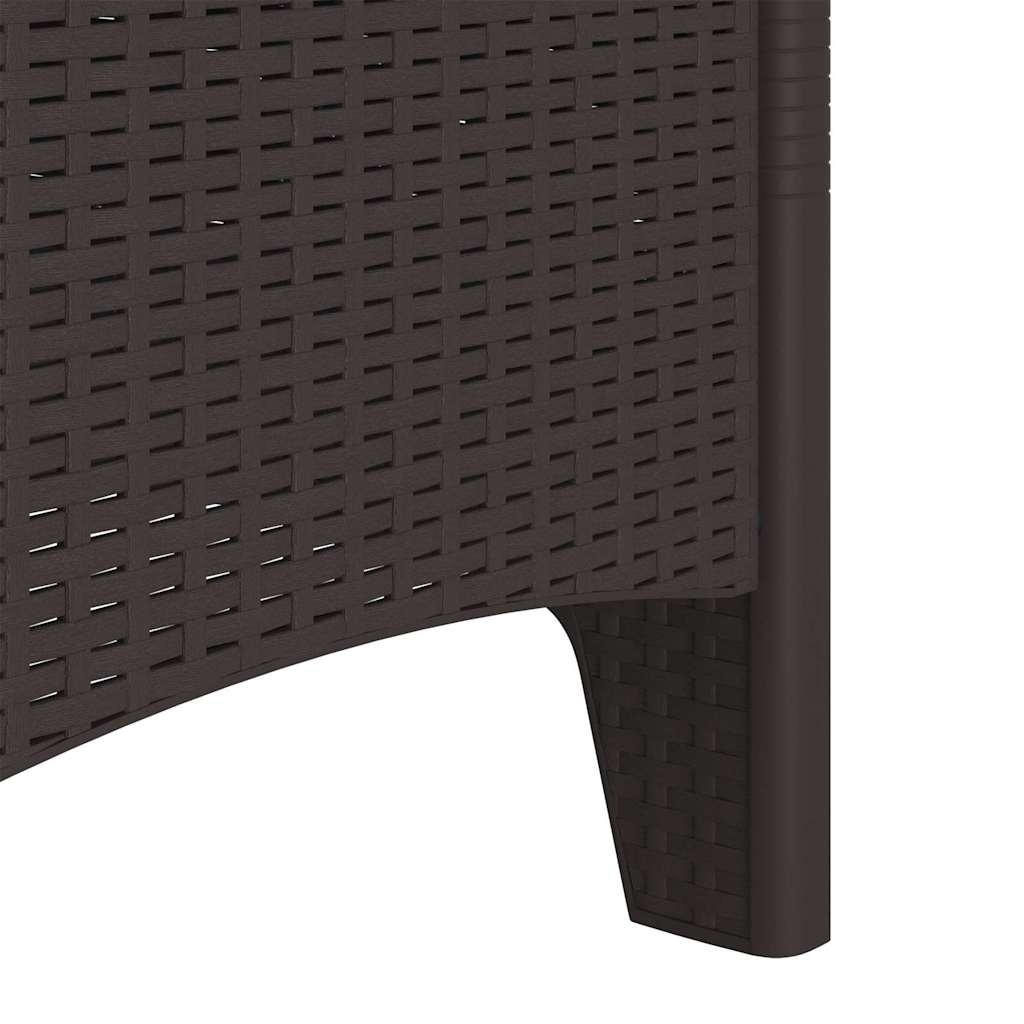 Gartenstuhl mit Kissen 4 pcs Braun 53 x 49 x 85 cm Polypropylen