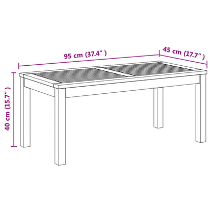 Gartensofa-set 3 pcs Natur Massivholz Teak