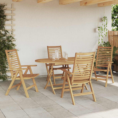 Garten Essgruppe 5 pcs Braun Massivholz Teak
