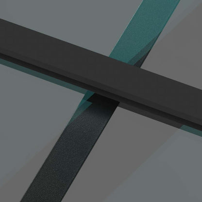 Schiebetür mit Beschlag Schwarz 102,5x205 cm Hartglas