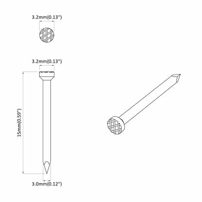 Nägel für Holz 100000 pcs Silber Metall