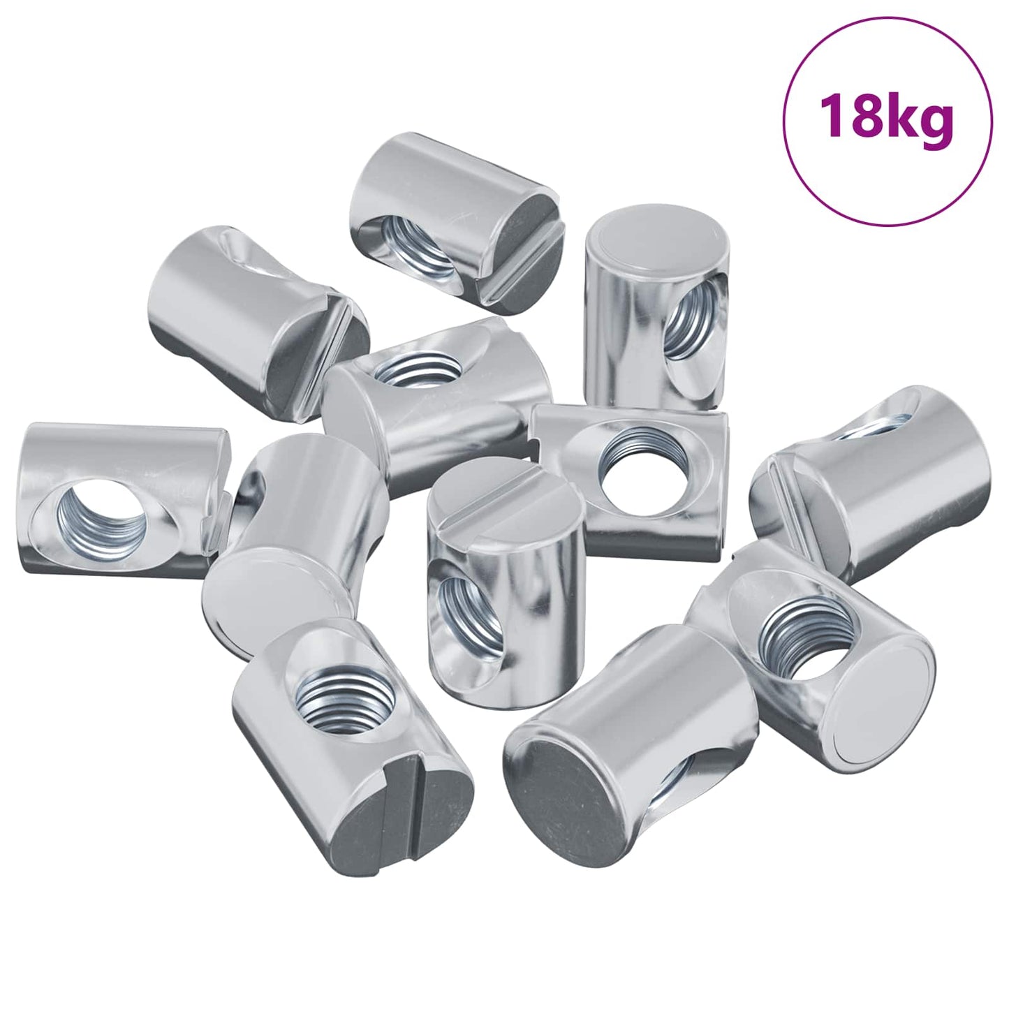Fassmutter 3462 pcs Silber M6 x 13 mm Eisen