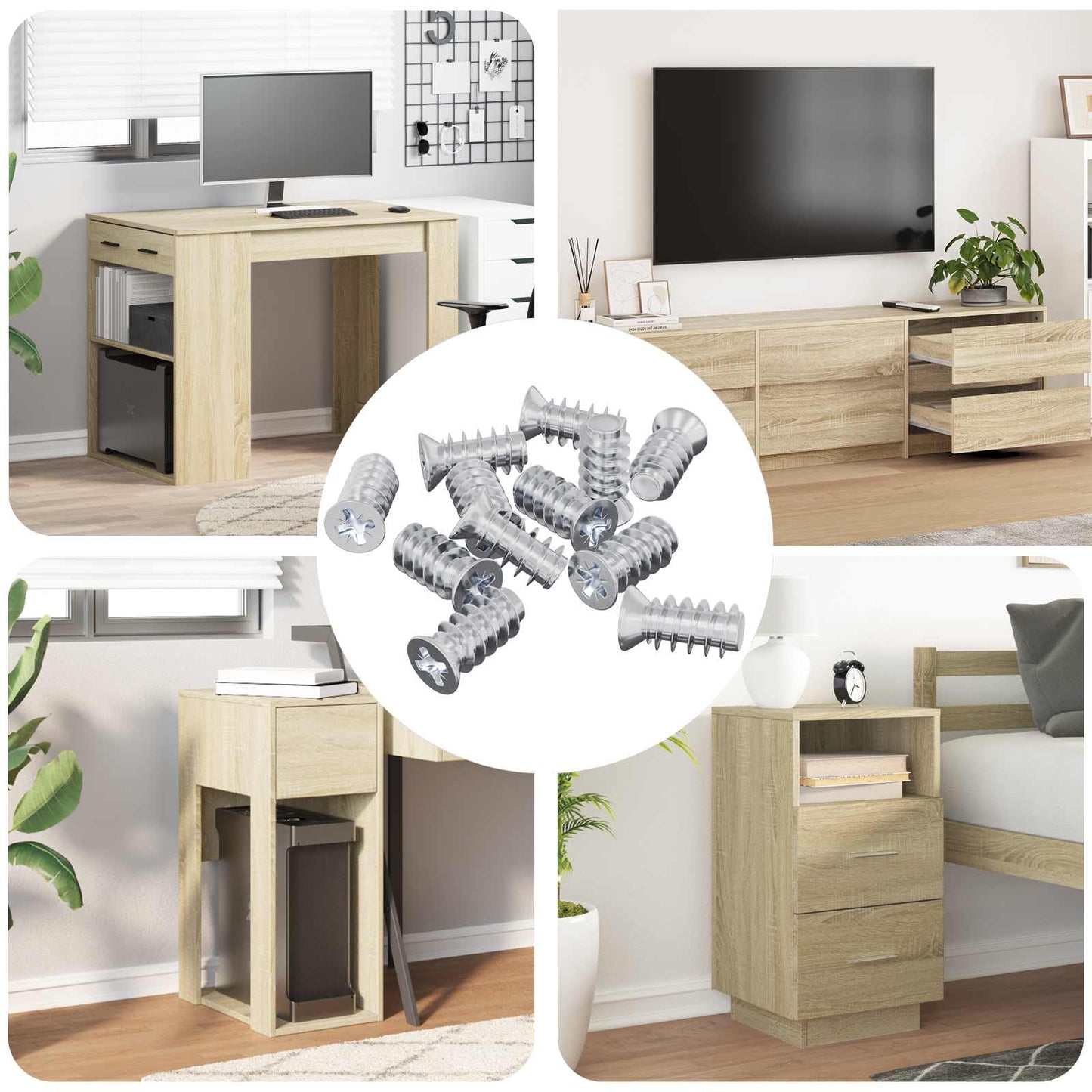 Schraube 12 pcs Silber M6 x 12 mm Eisen