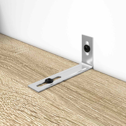 Anti-Kipp-Halterung Uni 12 pcs Silber 74,5 x 15 x 32 mm Eisen