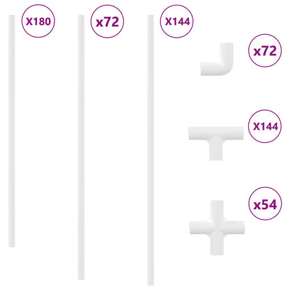 PVC Rohr 29 pcs Weiß PP und PE