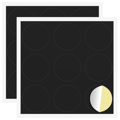 Selbstklebende Schraubenabdeckung 2 pcs Schwarz Ø 20 x 0,5 mm