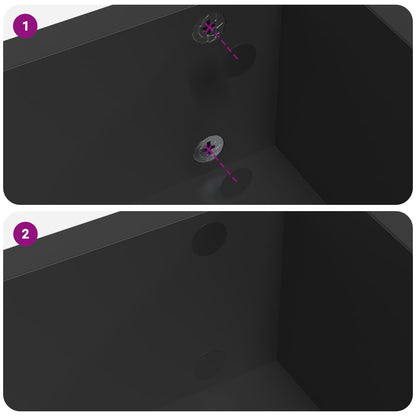 Selbstklebende Schraubenabdeckung 2 pcs Schwarz Ø 20 x 0,5 mm