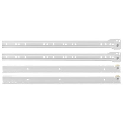 Schubladenschiene 2 pcs Weiß 400 mm Stahl
