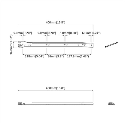Schubladenschiene 55 pcs Weiß Stahl